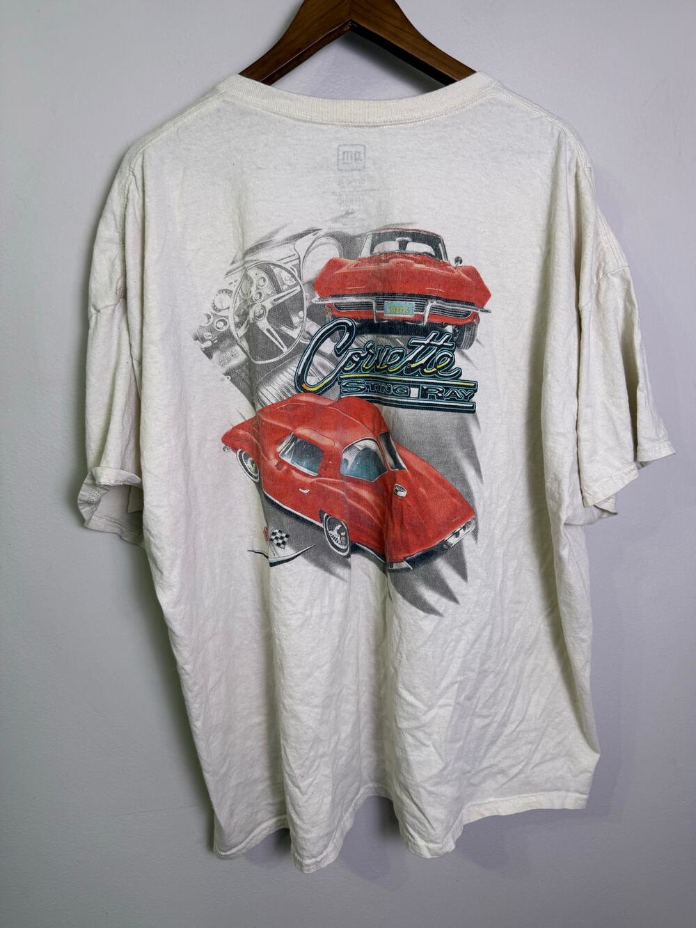 Corvette Sting Ray Graphic T-Shirt GM Licensed 1963 Red Car 4XL